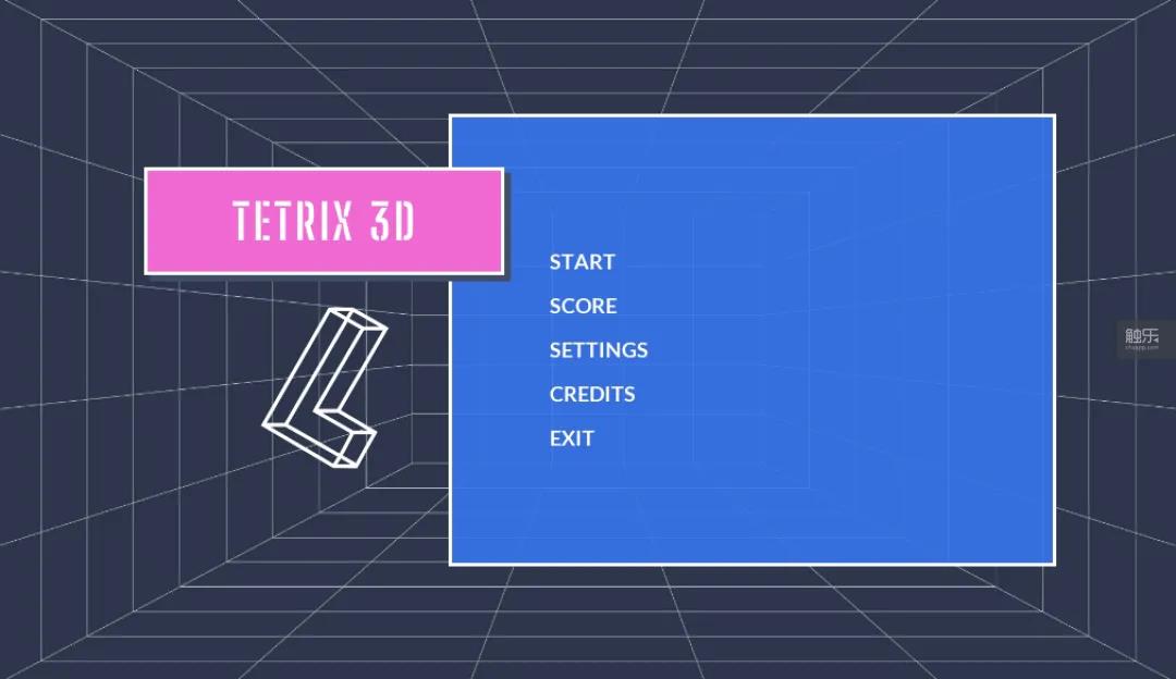 《3D俄罗斯方块》采用俯视图来使用方块和颜色来定位